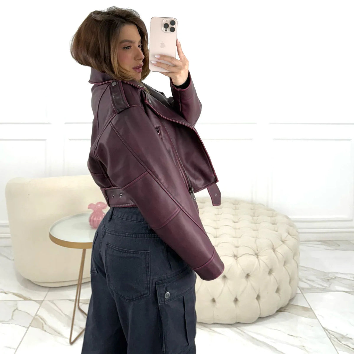 JAQUETA ALEXA BURGUNDY